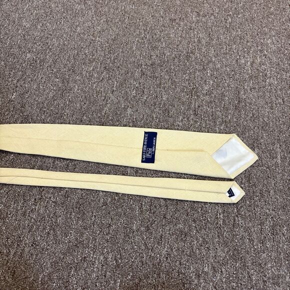 Vintage Saks Fifth Avenue Polo Ralph Lauren Neck Tie 100% Linen Youth Handmade - Picture 8 of 8